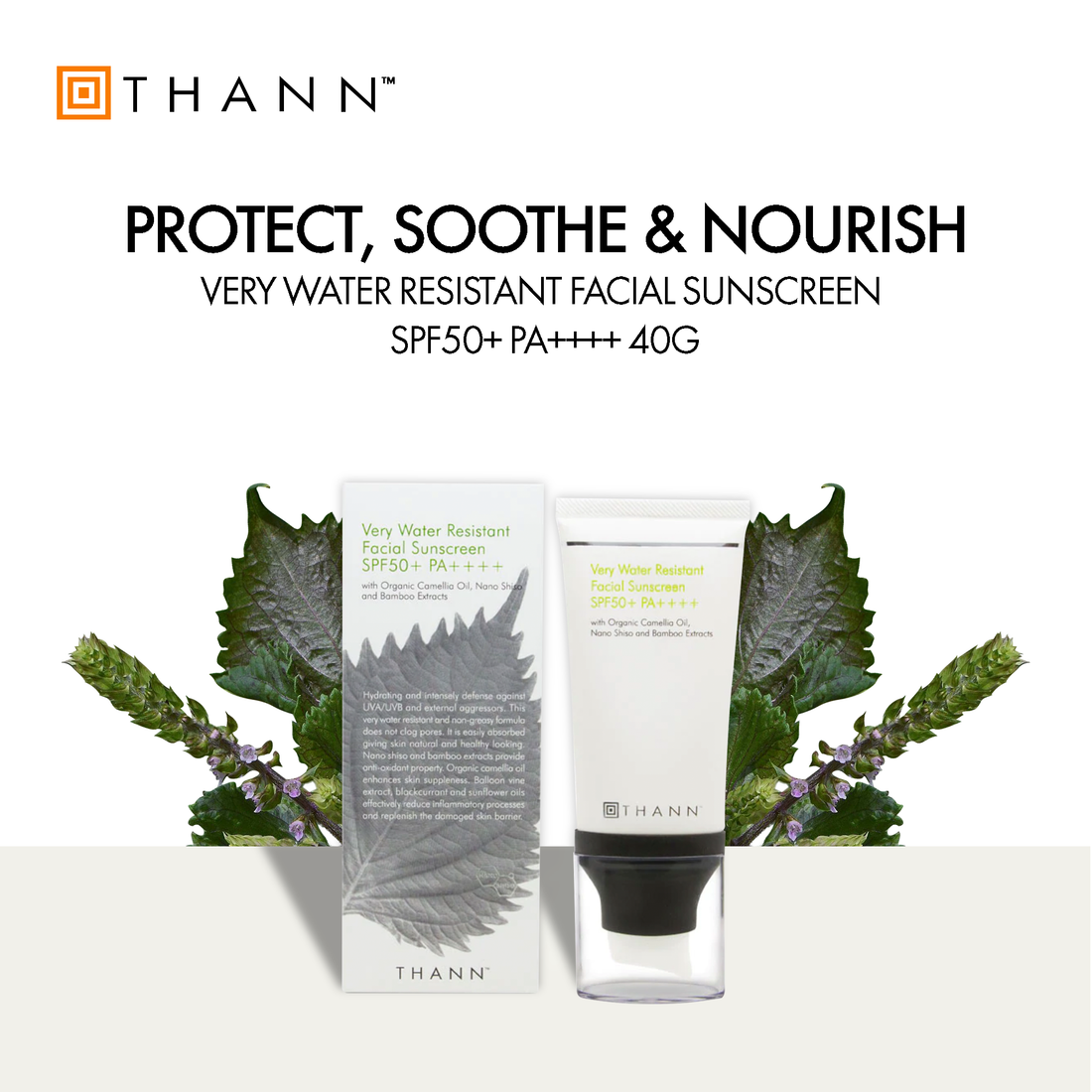 Very Water Resistant Facial Sunscreen SPF50 PA++++ 40g - THANN Singapore