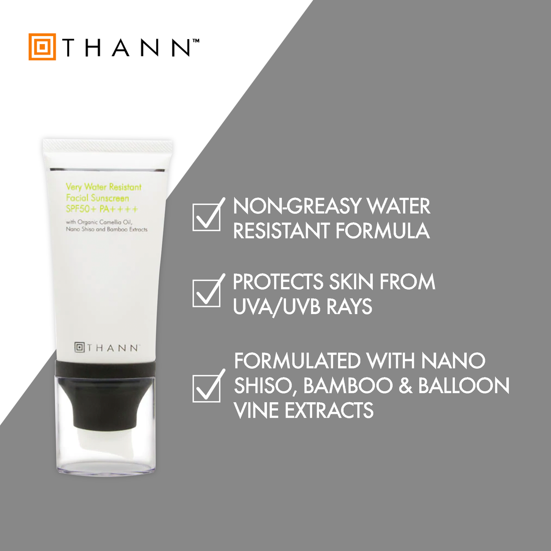 Very Water Resistant Facial Sunscreen SPF50 PA++++ 40g - THANN Singapore