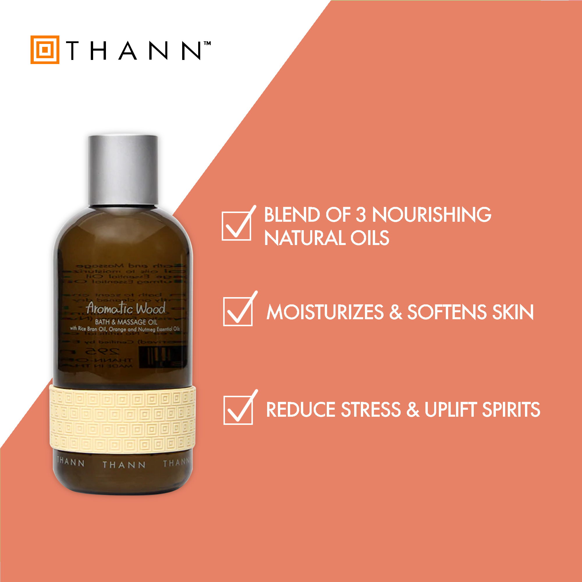 Aromatic Wood Bath Massage Oil 295ml