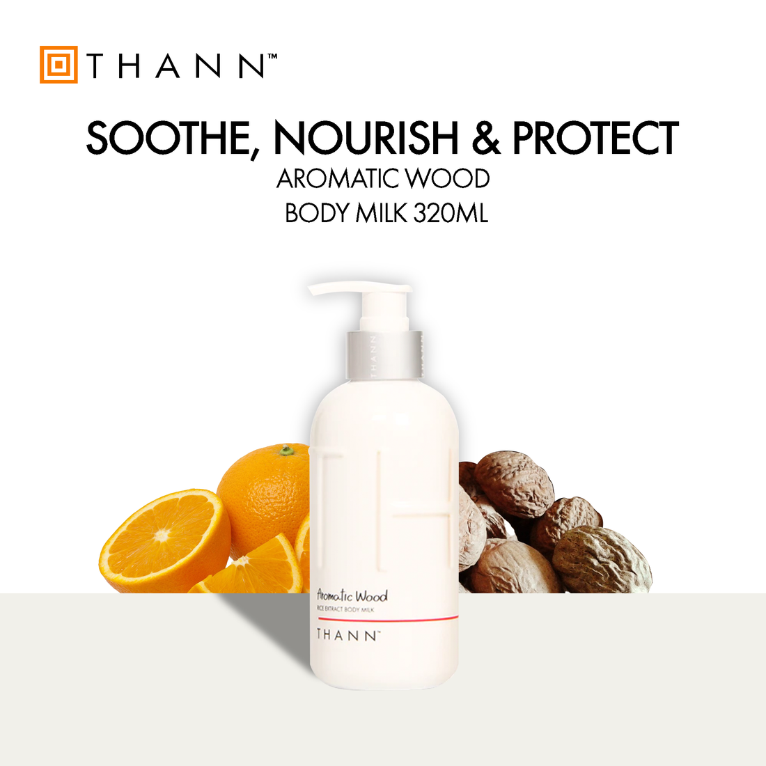 Aromatic Wood Body Milk 320ml - THANN Singapore