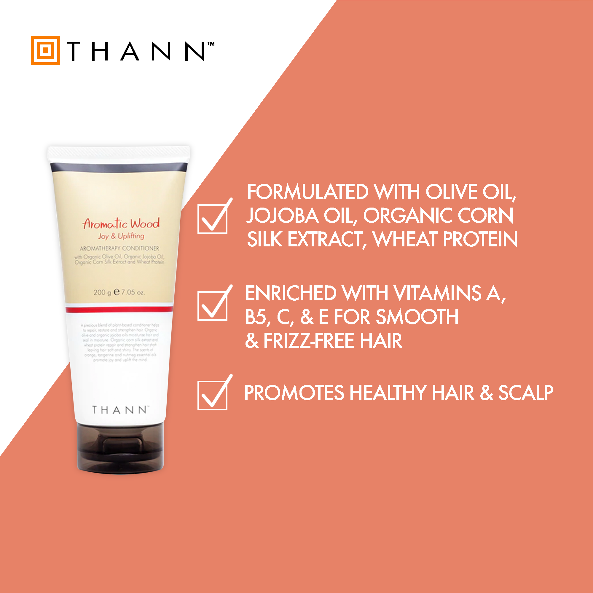 Aromatic Wood Aromatherapy Conditioner 200ml THANN Singapore