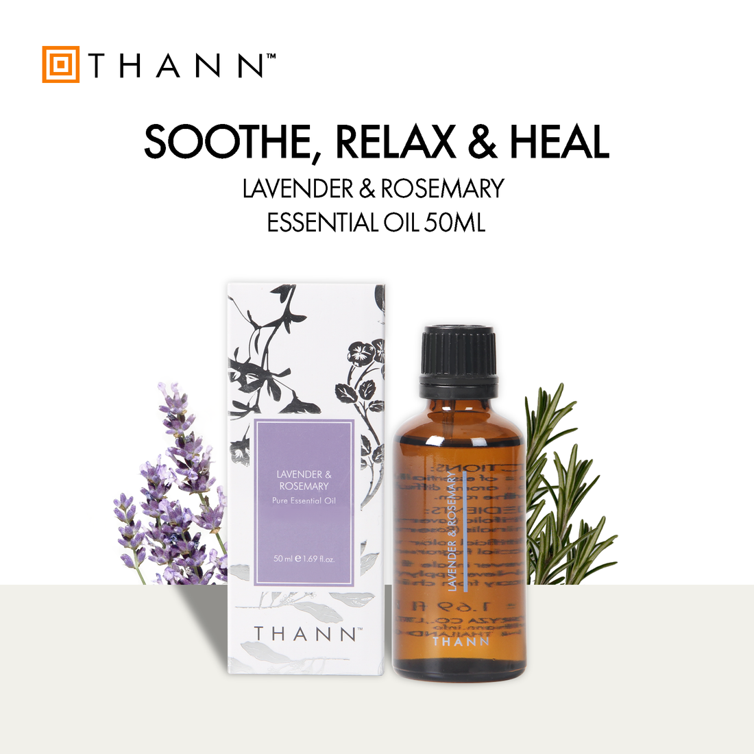 Lavender & Rosemary Essential Oil 50ml - THANN Singapore