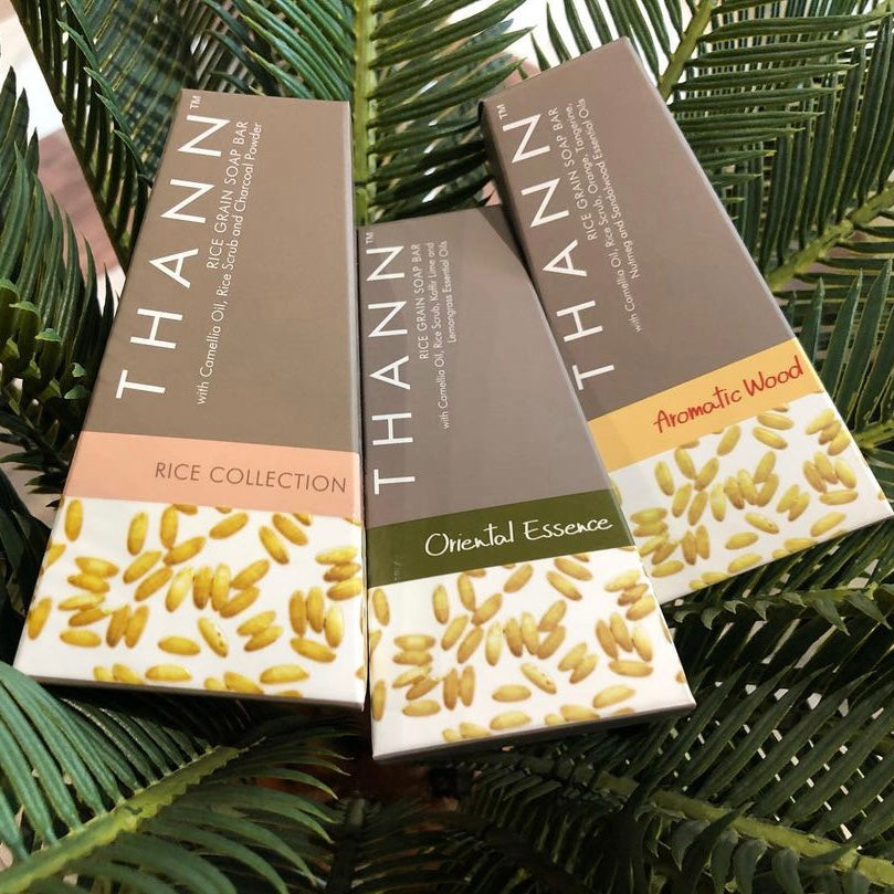 Thann Rice Collection Rice Soap Bar With Charcoal And Rice Scrub 100g – THANN Singapore